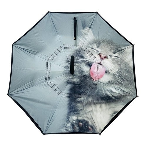 Ioco Reverse Umbrella - Sassy Cat