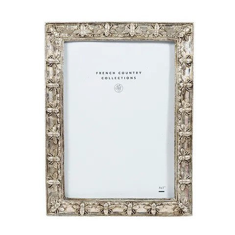 French Country Bee Photoframe Silver 5x7