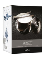 BARCRAFT ICE BUCKET WITH LID & TONGS STAINLESS STEEL GIFT BOXED