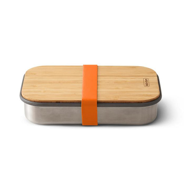 Black & Blum S/s Lunch Box Timber Lid Orange