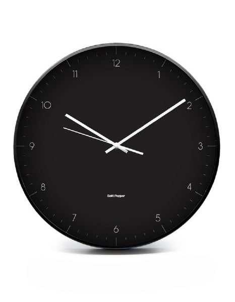 S&p Elio Clock Black Metal 40.5cm