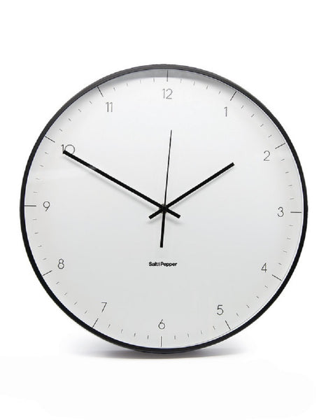 S&p Elio Clock White Metal 40.5cm