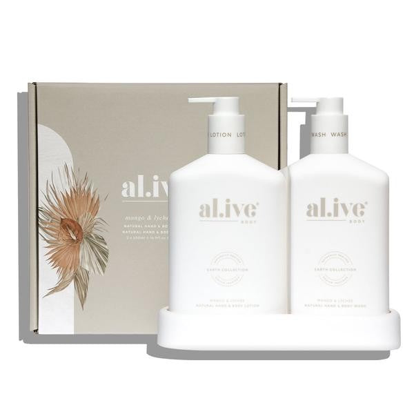 Al.ive Natural Hand And Body Wash Duo Pack- Mango & Lychee